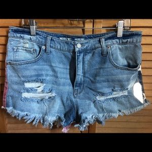 Patriotic denim shorts